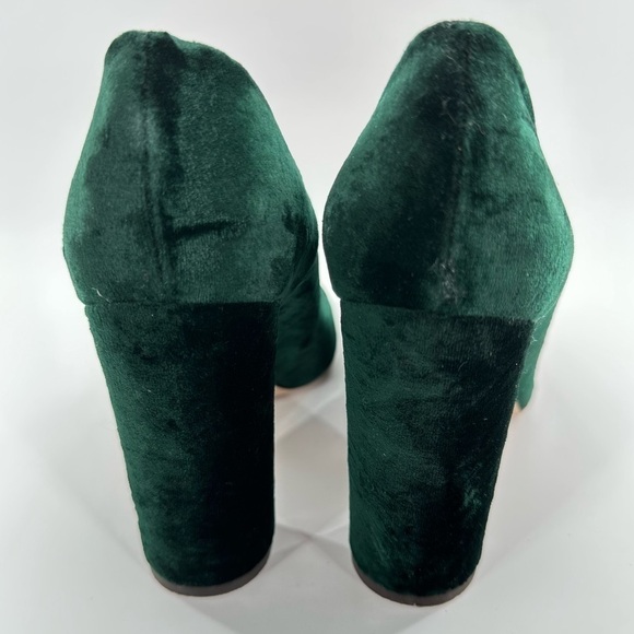 J crew collection size 10.5 emerald green velvet holiday party formal Jewel - Picture 3 of 12